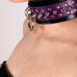 Collar/choker de cuero erótico artesanal