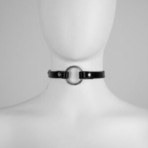 Collar/choker de cuero erótico artesanal