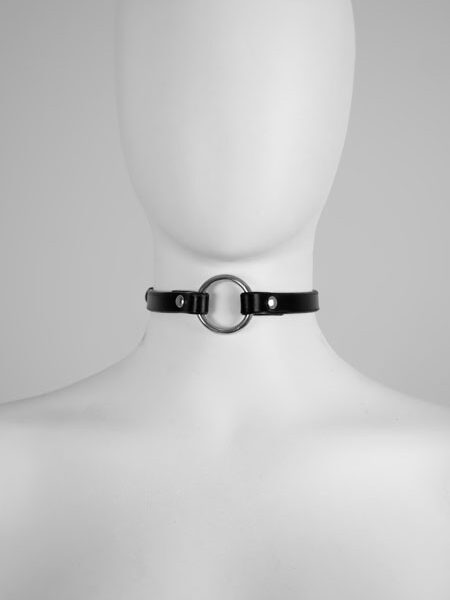 Collar/choker de cuero erótico artesanal